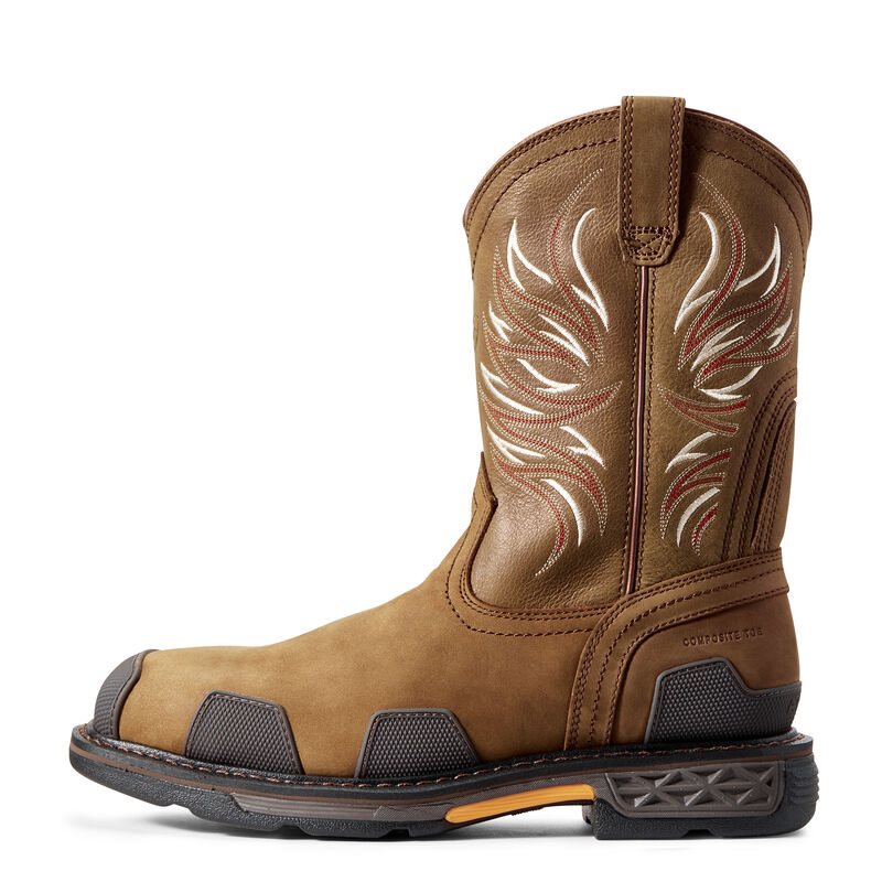 Ariat Work: OverDrive Wide Square Toe Composite Toe Zapatos de Seguridad Hombre - Marrones (BLHRU612